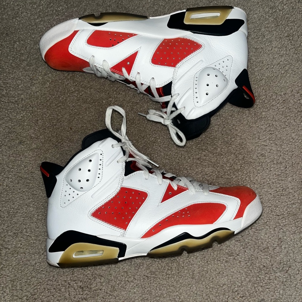 Jordan Athletic Shoes Red White Black